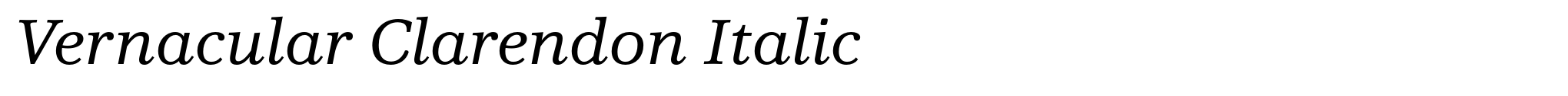Vernacular Clarendon Italic image